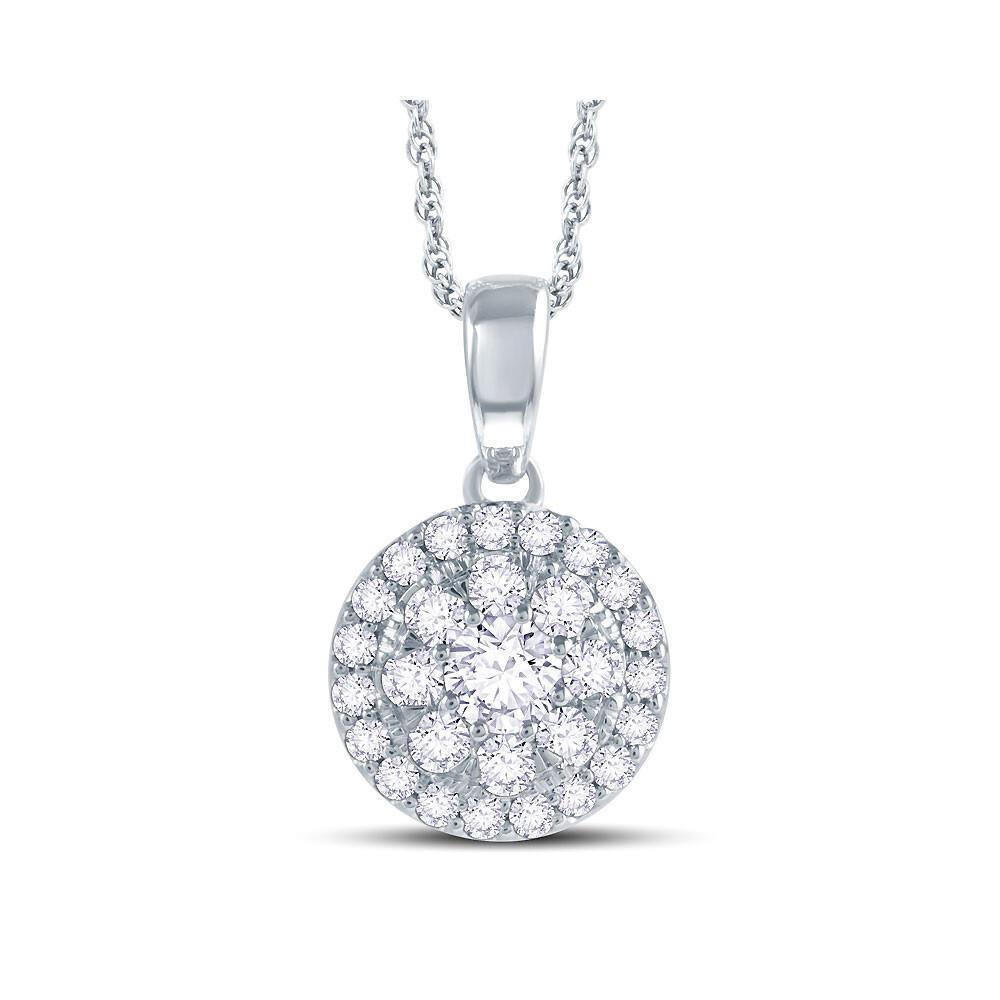 Cluster Diamond Necklace 0.47ct