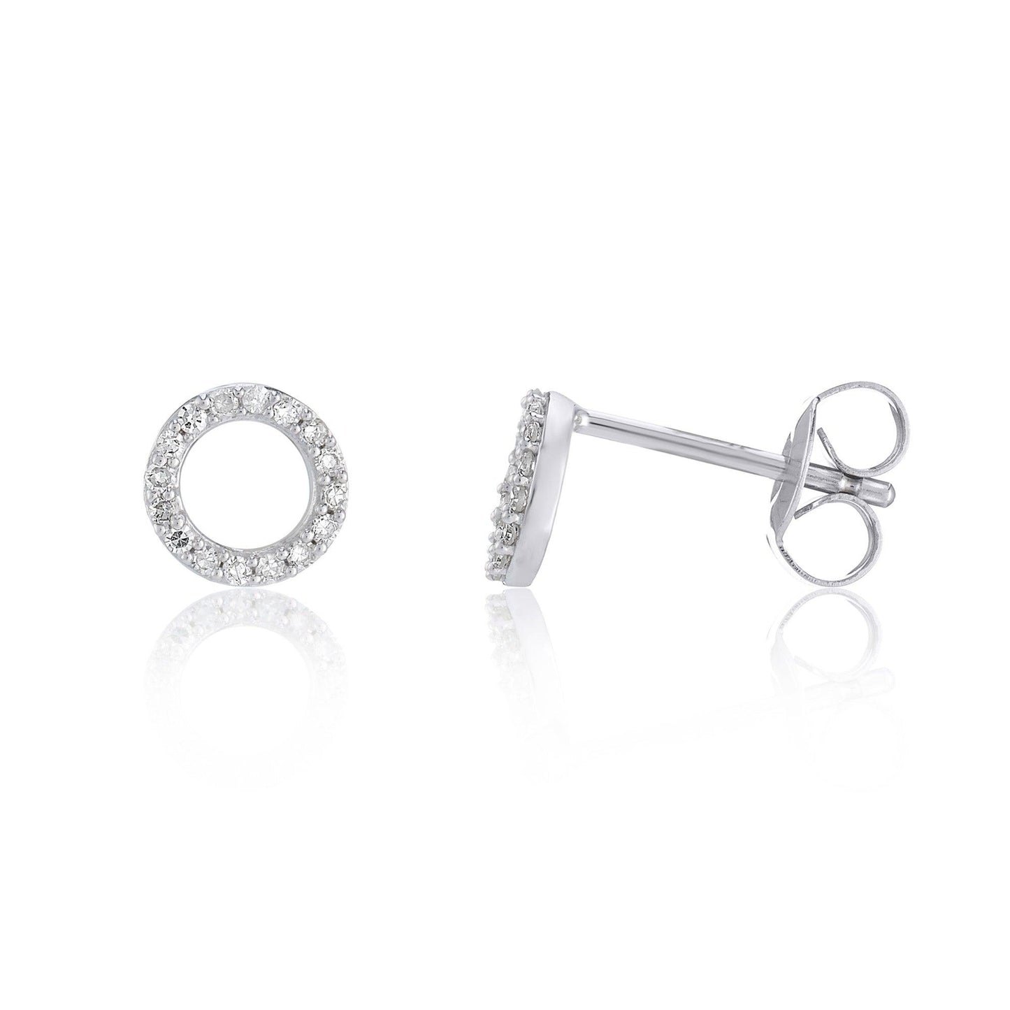 Circle Diamond Earrings