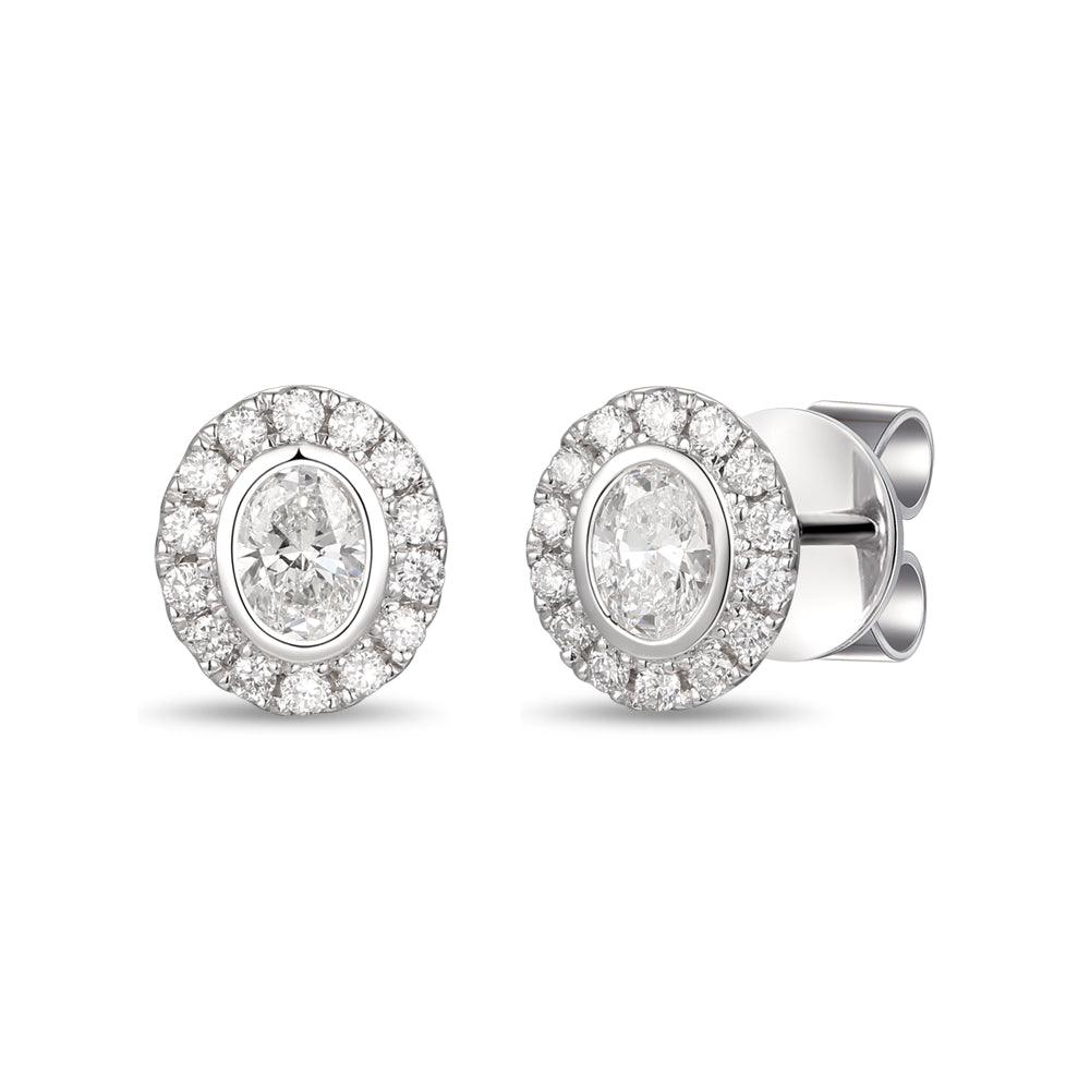 White Gold Diamond Stud Earrings
