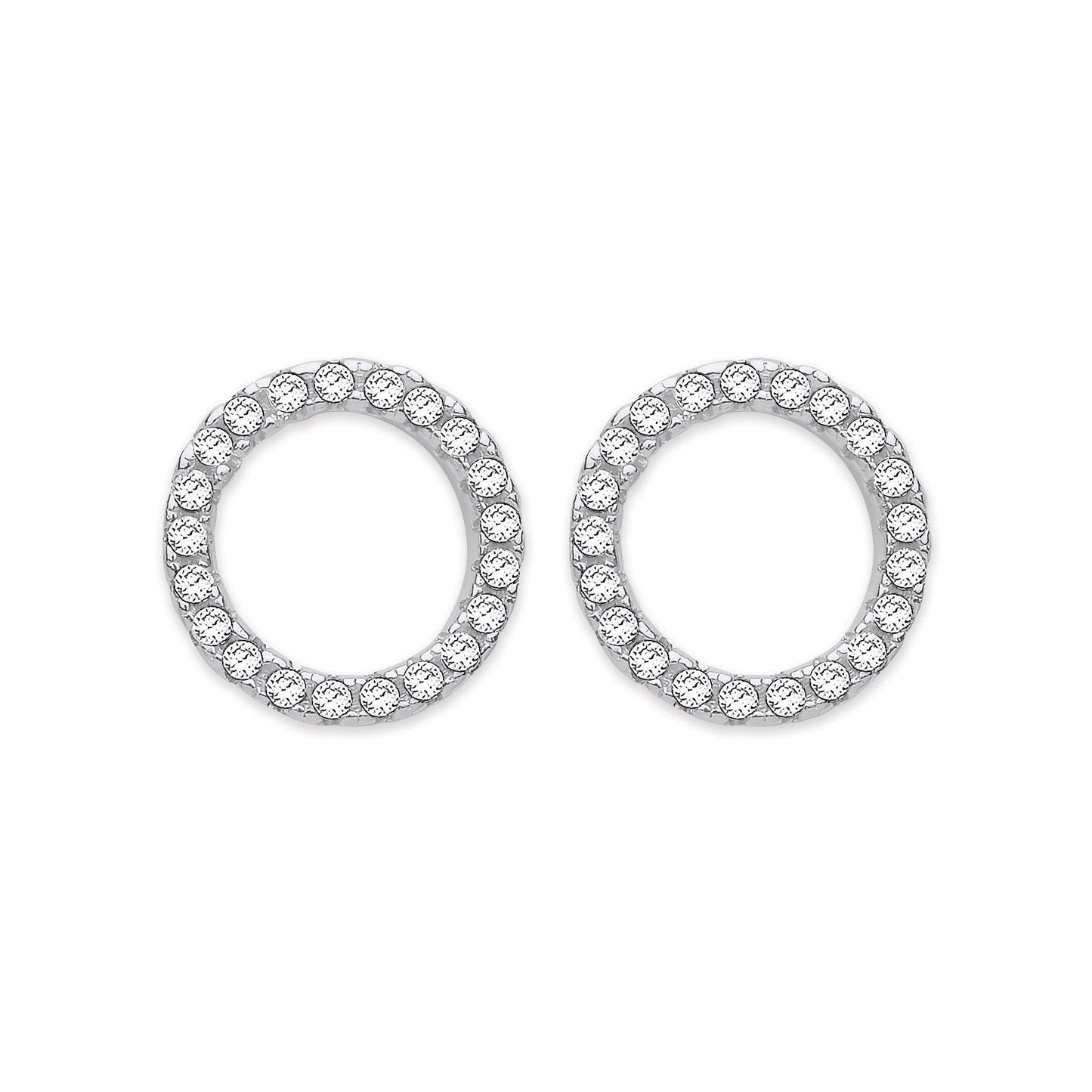 Silver Circle of Life Earrings