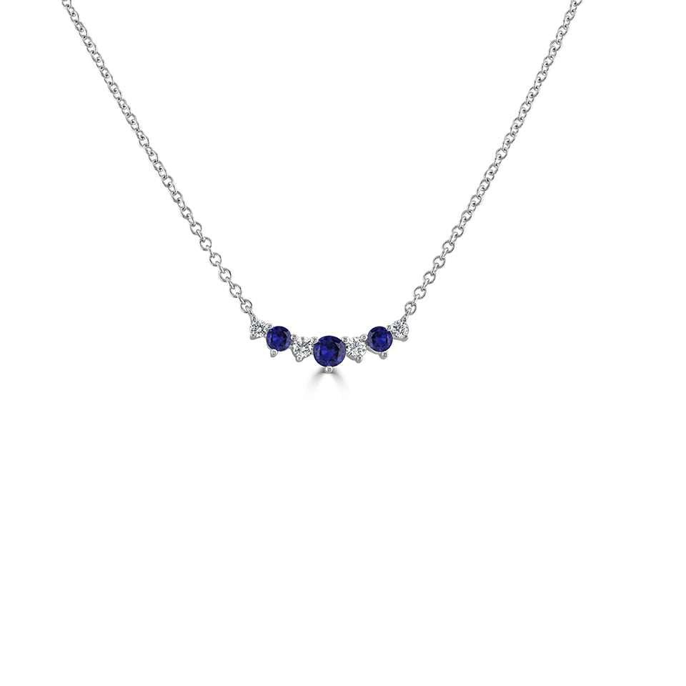 Sapphire and Diamond Set Necklace