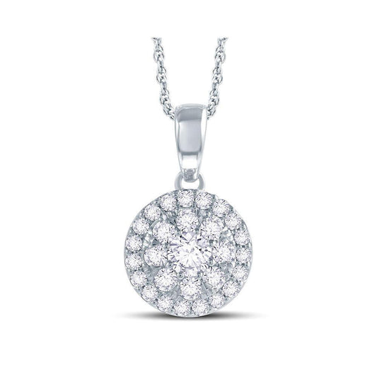 Cluster Diamond Necklace 0.47ct