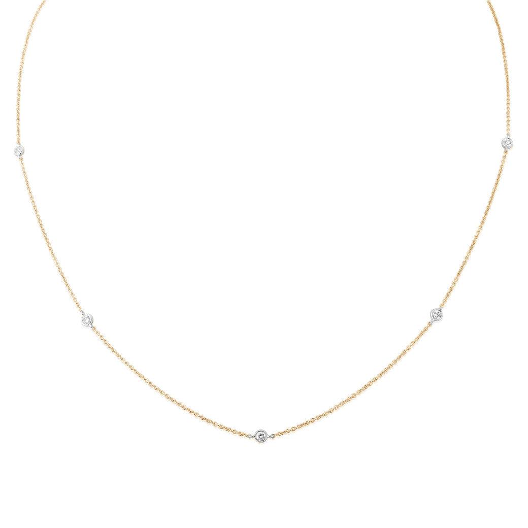 Yellow Gold Diamond Set Necklace