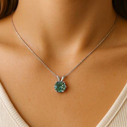 Collier Femme Argent 925 – Pendentif Diamant 1ct