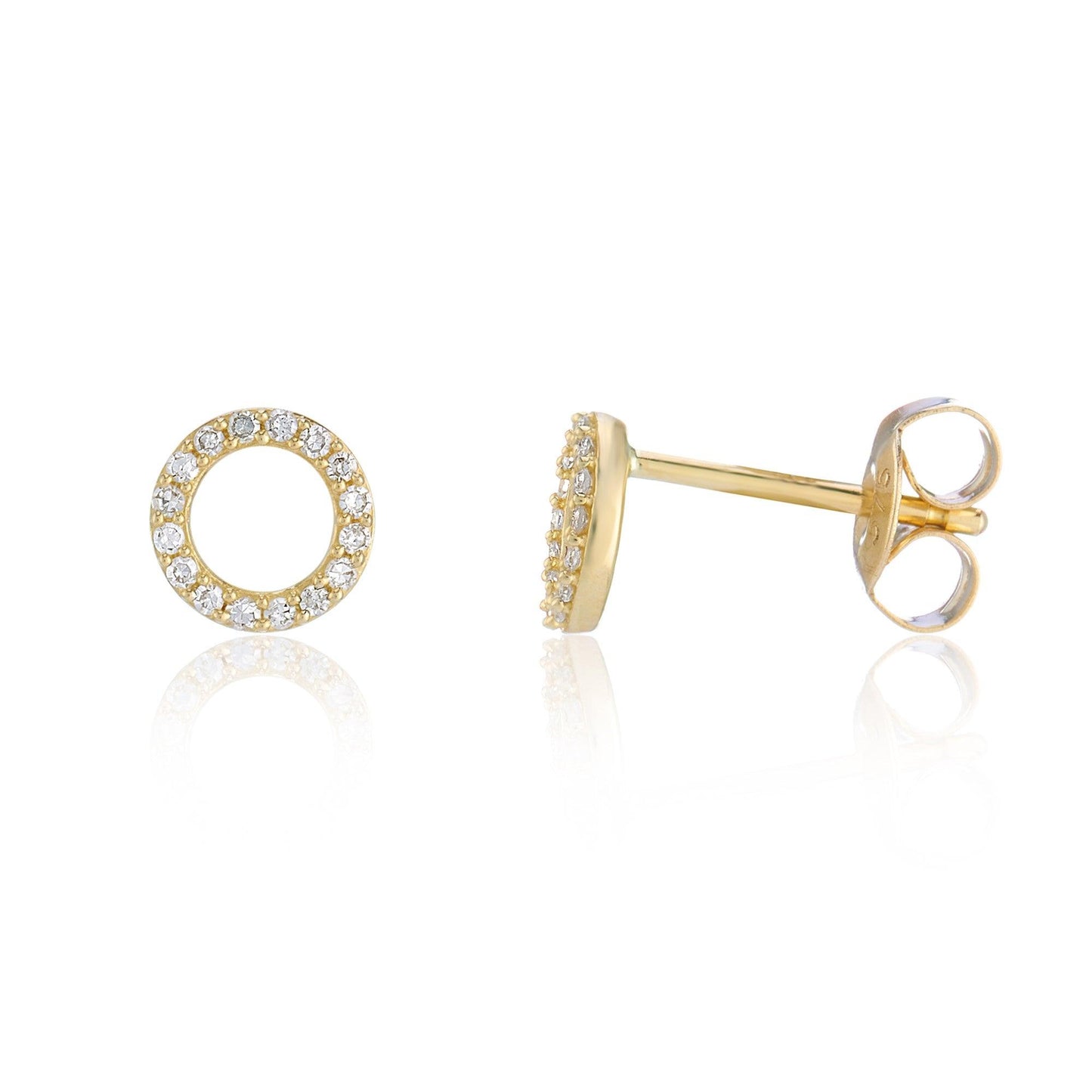 Circle Diamond Earrings