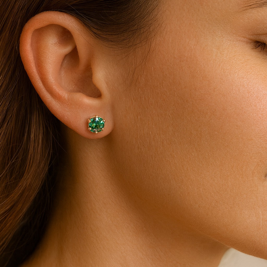 Boucles d’Oreilles en Diamant Certifiée GRA | 0.5Ct & 1Ct D Color | Argent 925 Plaqué Or | Bijoux de Mariage Haut de Gamme