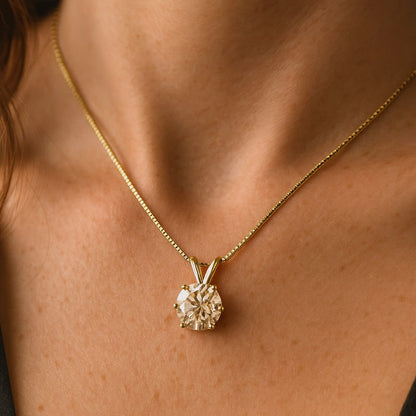 Collier Femme Argent 925 – Pendentif Diamant 1ct