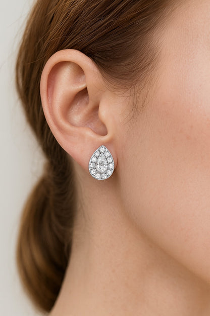 Boucles d'oreilles à clou en forme de poire