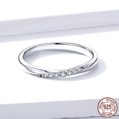 Bague Femme en Argent 925 avec Diamant Étincelants – Bijou Mariage Élégant