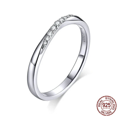 Bague Femme en Argent 925 avec Diamant Étincelants – Bijou Mariage Élégant