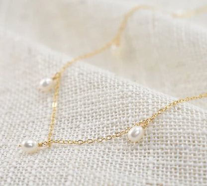 Collier Femme Perles Naturelles – 14K Gold Filled Choker Handmade | Bijoux Bohème