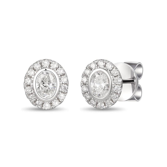White Gold Diamond Stud Earrings