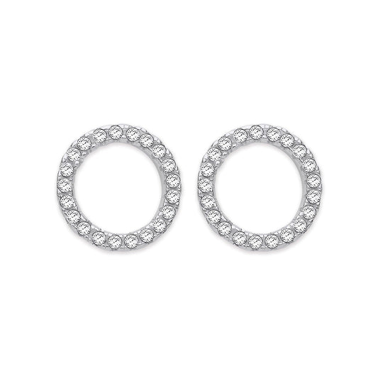 Silver Circle of Life Earrings