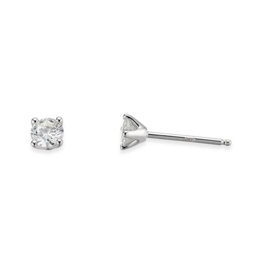Diamond Earrings 18ct White-Gold 0.40ct