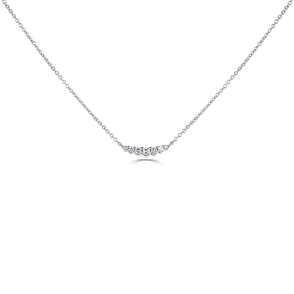 White Gold Diamond Set Necklace