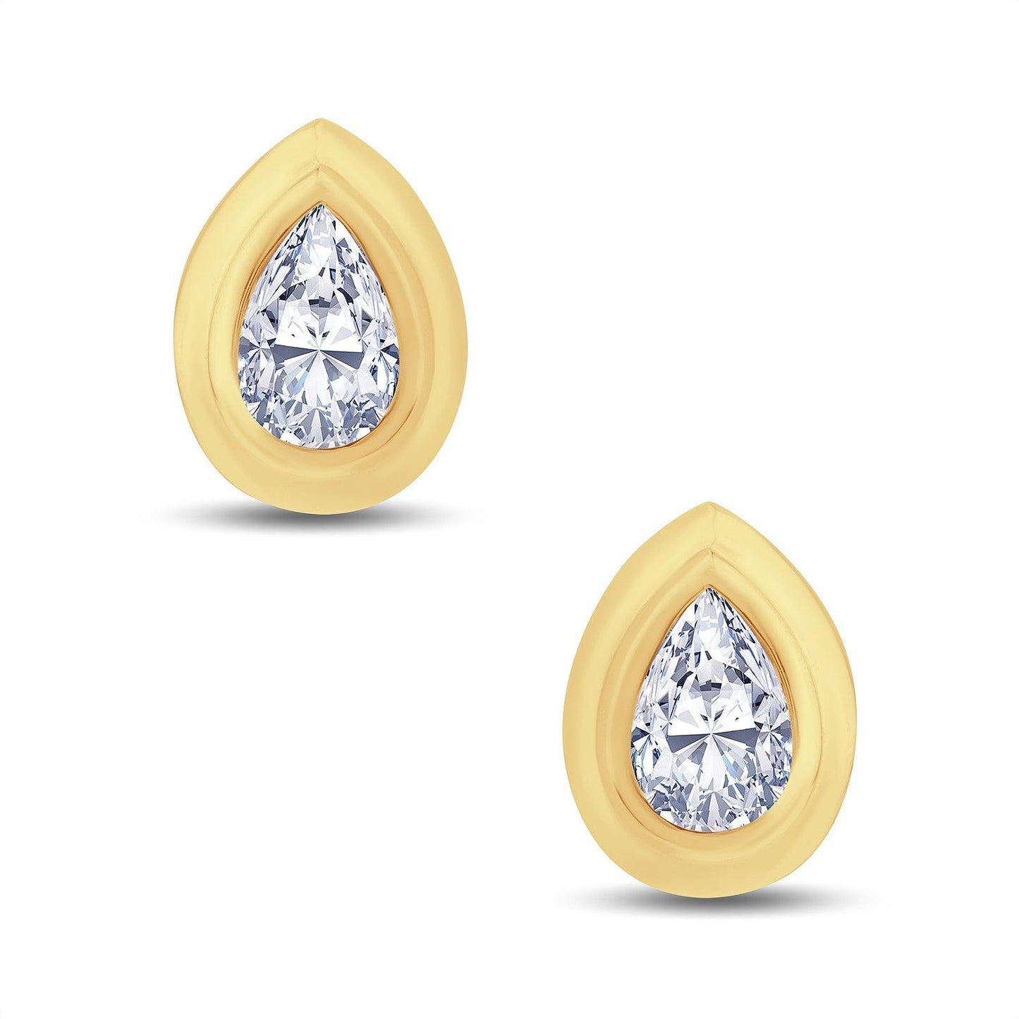 1.00ct Laboratory Grown Pear Cut Earrings 18ct Gold